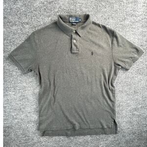 Polo Ralph Lauren Men's Gray Classic Fit Polo Shirt Cotton Size M